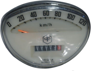 RS Vintage Parts RSV-B018FVKH80-01402 Motorcycle Parts A78 Vespa Speedometer 0-120 Kmph Primavera / Rally Cream