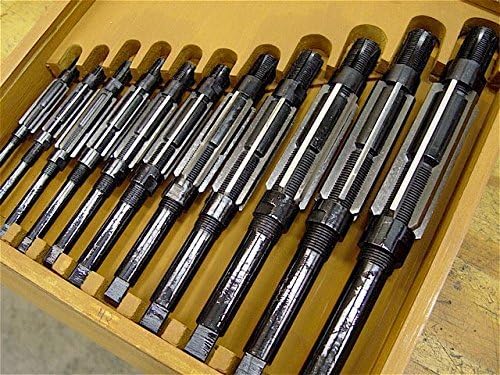 11 Piece Adjustable Hand Reamer Set H-4 to H-14 Sizes 15/32” to 1.1/2”- Boxed Packed Expanding Reamers