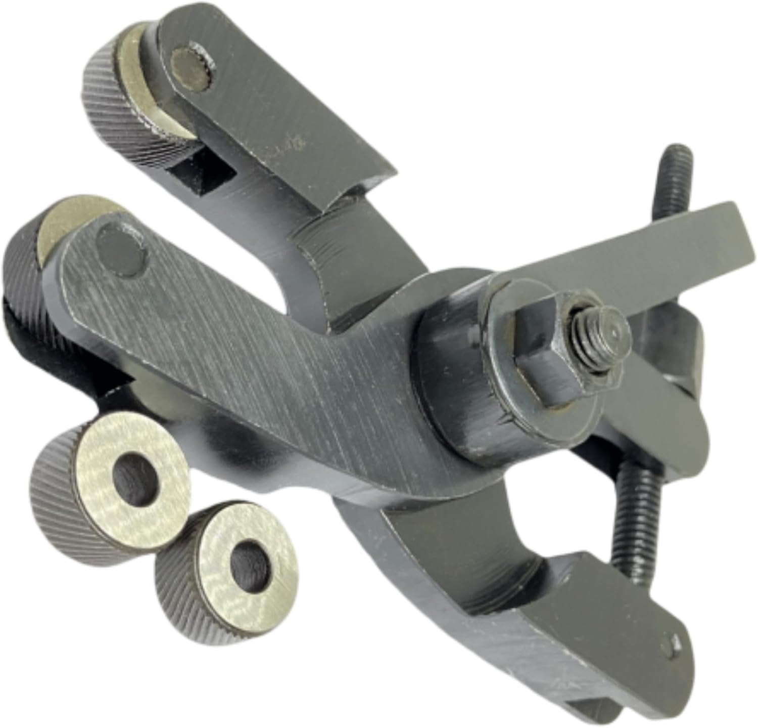 TAURISH Shank 1/2" Scissor Type Knurling Tool Holder Capacity with Extra Knurl Pair Hardened Steel Knurls, 1/16" to 2-1/4" Capacity, Includes 3/4" Medium Diamond Knurls