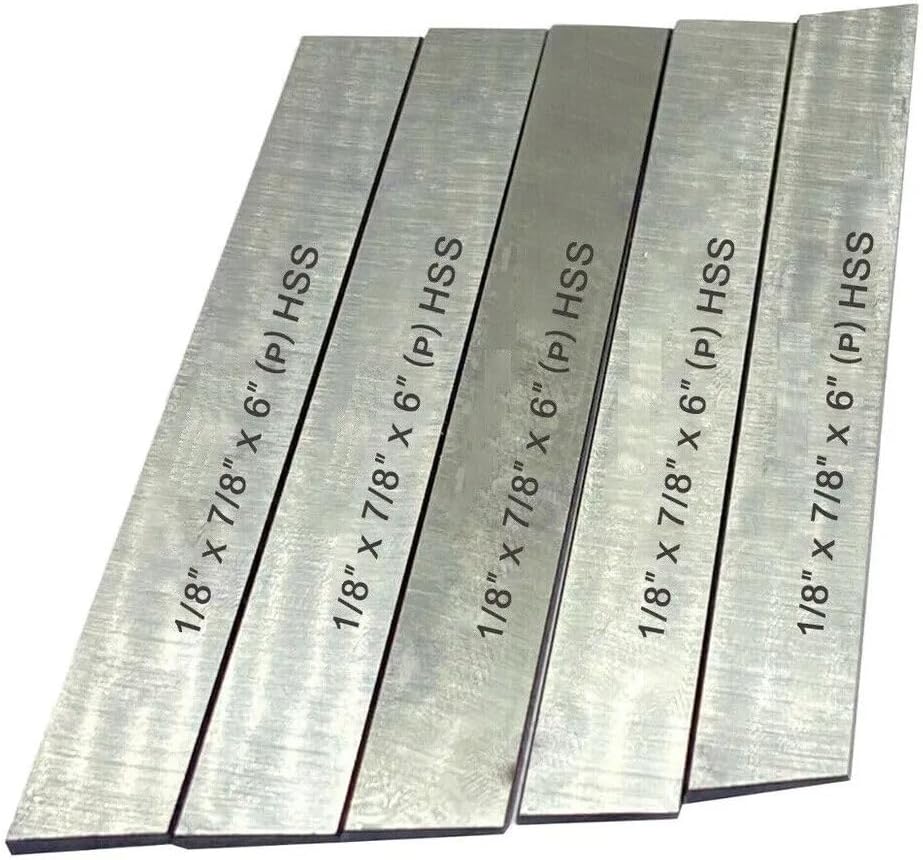 TAURISH Lathe Cut Off Parting Tool Blade Set 5 Pieces 1/8" x 7/8" x 6" HSS M2 Grade – High-Speed Steel, Hardened and Ground for Accuracy, Fits Most Common Tool Holders