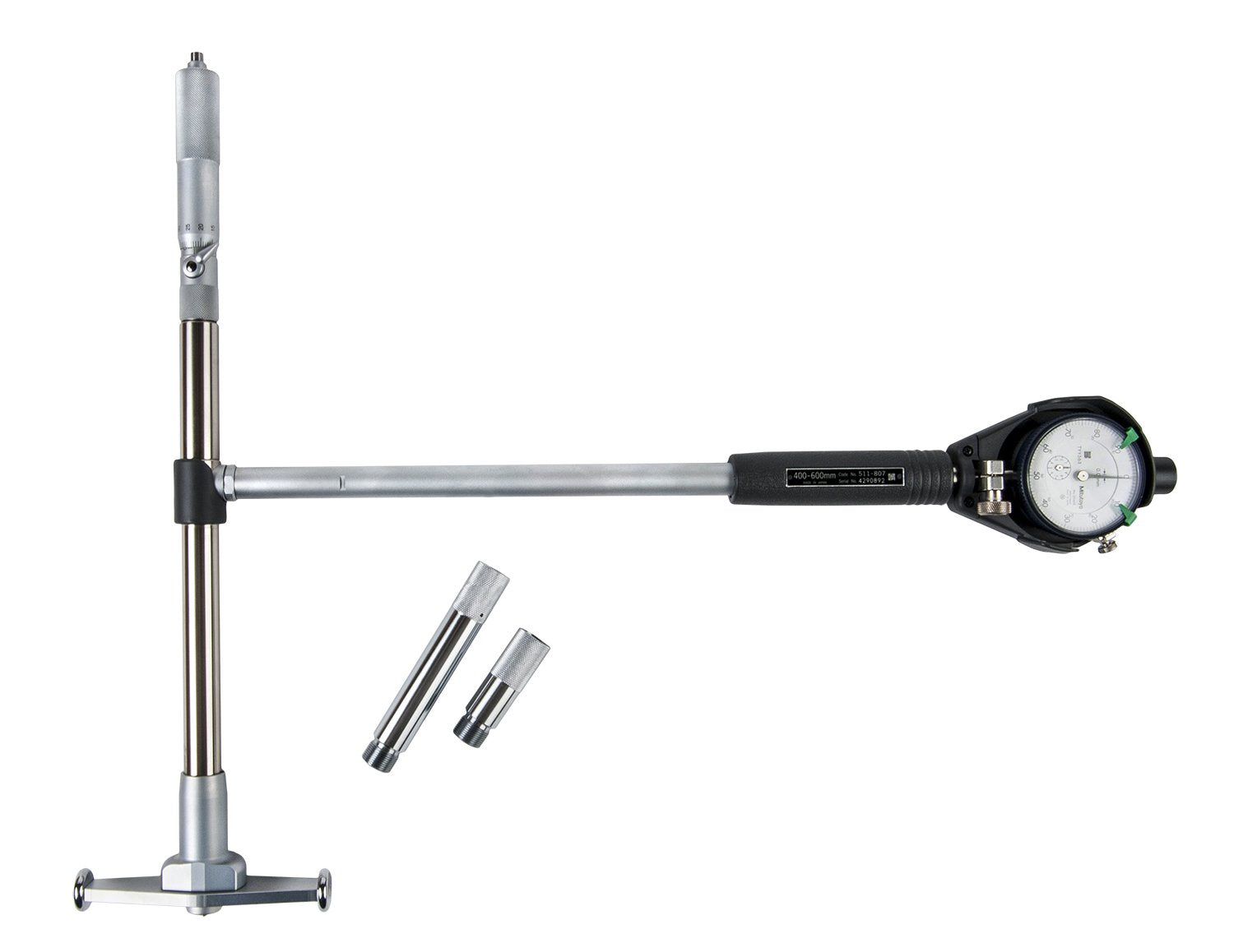 Mitutoyo 511-817-20 Bore Gage, 400-600mm Range, +/-0.002mm Accuracy, 0.01mm Graduation, with 2046AB Dial Gage