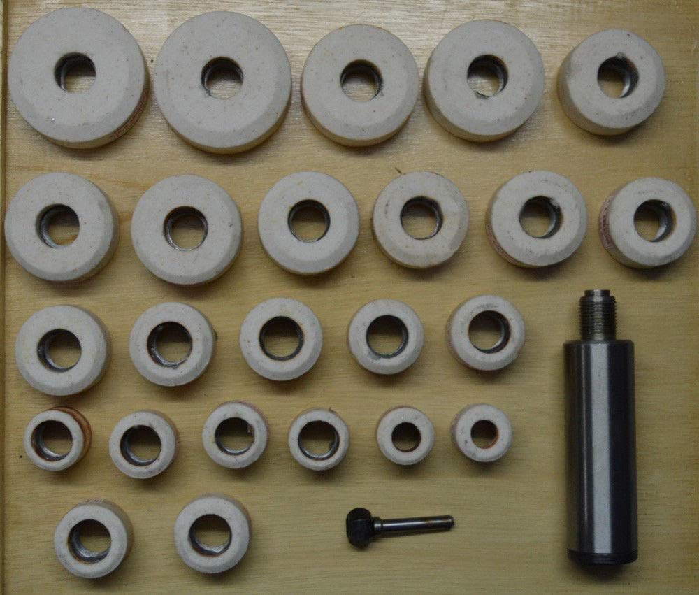 SIOUX VALVE SEAT ZIRCON WHITE STONES KIT 24 PCS + HOLDER 1702 BB SET 11/16"
