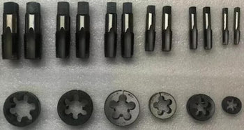 Taurish British Standard Pipe Tap & Die Set 1/8