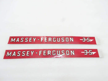 Royal Crusaders Massey Ferguson 35 Bonnet Hood Sticker Set