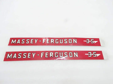 Royal Crusaders Massey Ferguson 35 Bonnet Hood Sticker Set