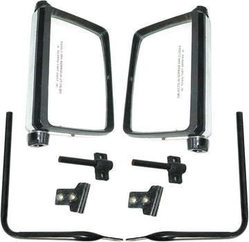 AEspares Suzuki Samurai SJ410 SJ413 Side Exterior Rear View Mirror Set Chrome Finish