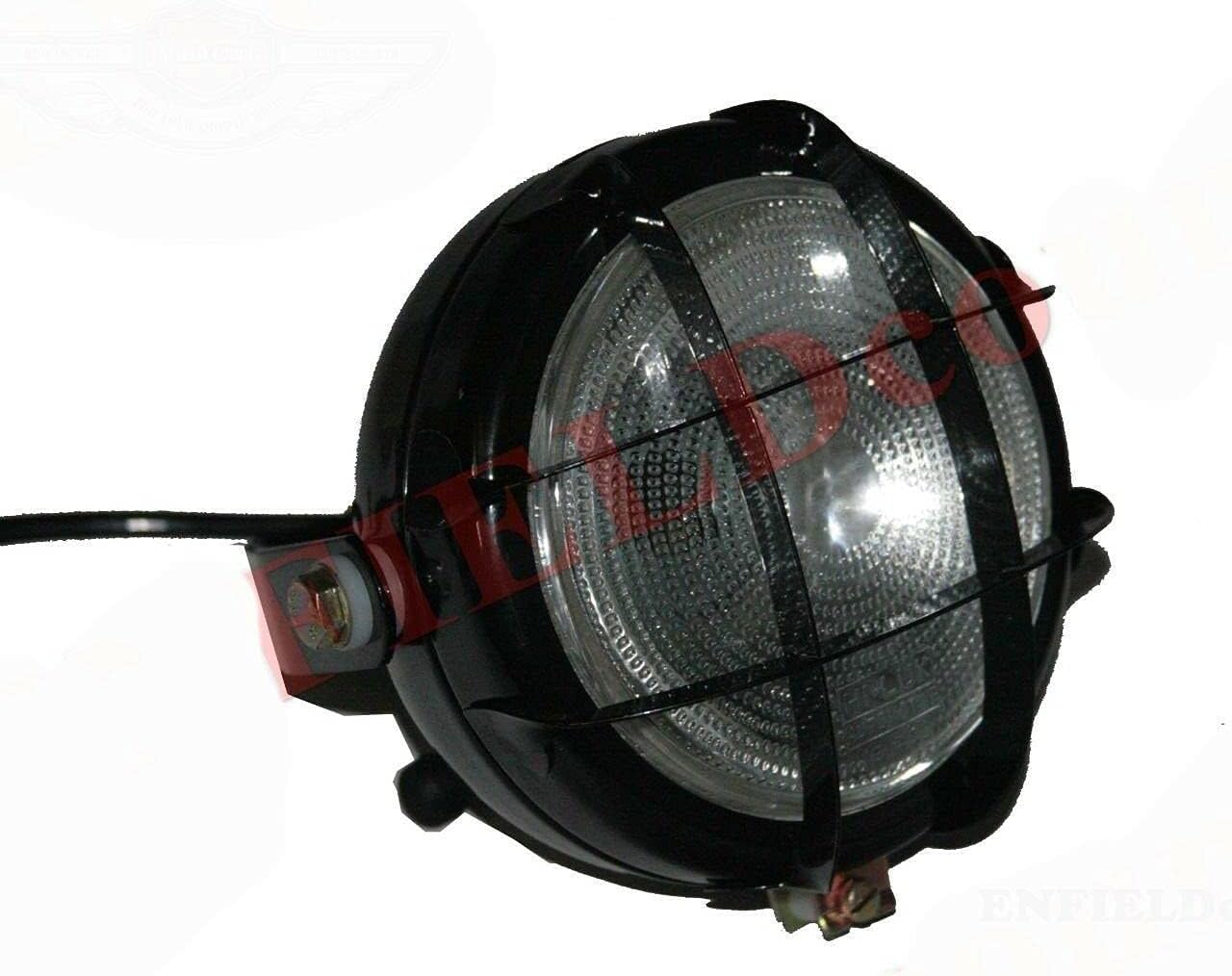 TAURISH Black Plough Spot Light With Bulb & Grill for 'Massey Ferguson' 6"