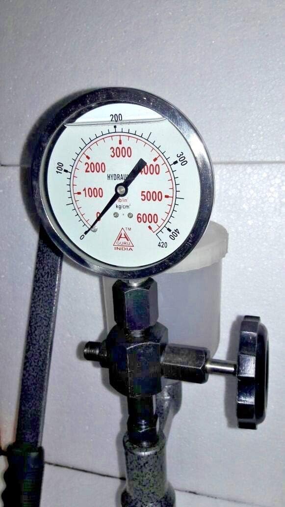 Diesel Injector Nozzle Pop Tester, 420 Kg/6000 PSI Heavy Duty,SS Body Dual Gauge