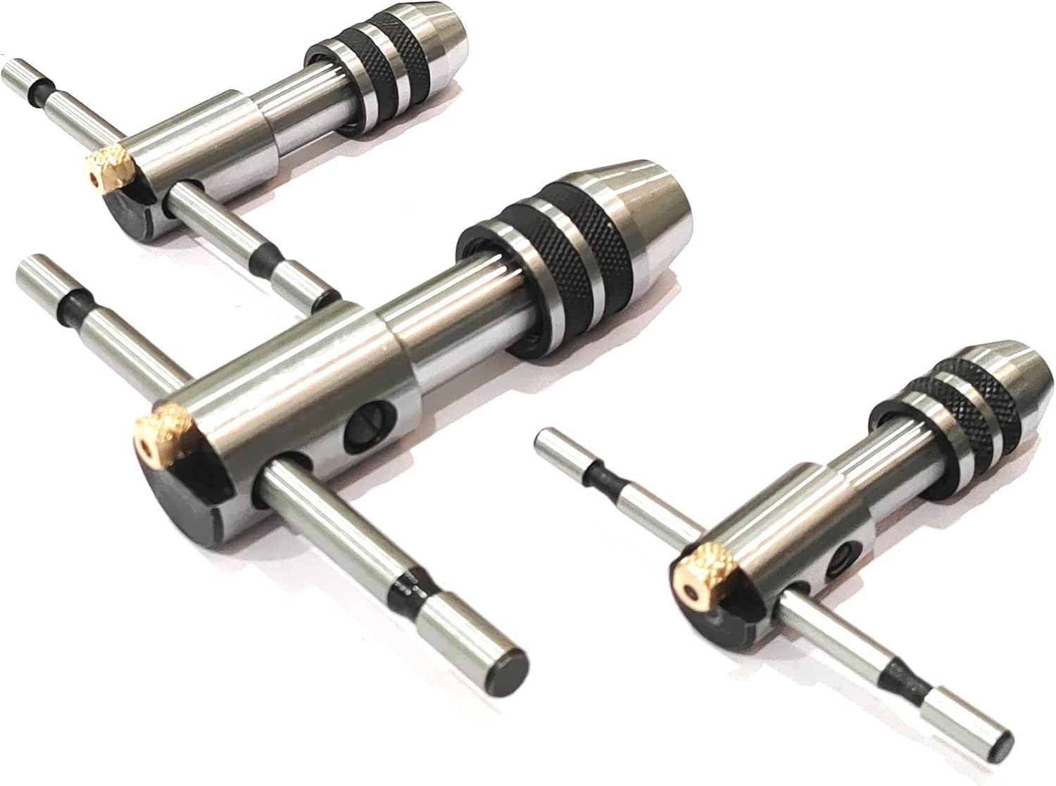 AD INTERNATIONAL Reversible Ratchet Adjustable Tap Wrench Machine Tools ((SET OF ALL 3 ITEMS))