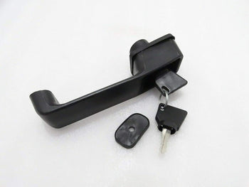 Royal Crusaders JCB 3DX 3CX BLACK PLASTIC DOOR LOCK HANDLE WITH 2 KEYS