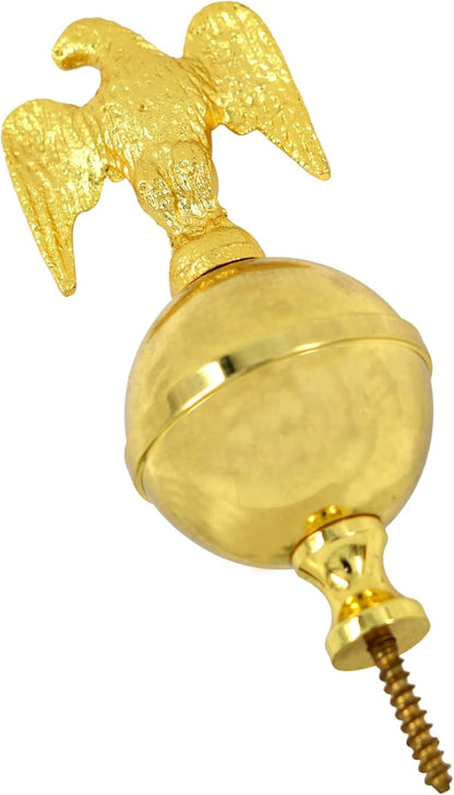 Brass Eagle Ball Clock Finial for Grandfather Longcase & Bracket Clocks, Decorative Clock Accessory