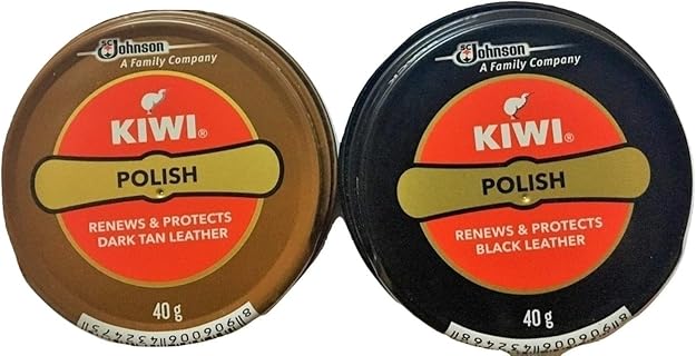 By Be The Bestest Kiwi Shoe Polish Paste Black And dark tan 0.2 fl oz (pack of 2)