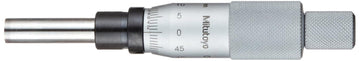 Mitutoyo 153-203 Micrometer Head, Non-Rotating Spindle, 0-25mm Range, 0.01mm Graduation, +/-0.003mm Accuracy, Plain Thimble, Flat Face