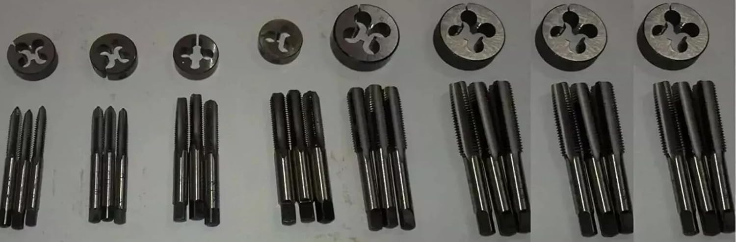 Taurish Bsf Tap Die Set 3/16" To 3/4" 32 Pcs Set British Standard Fine Bsf
