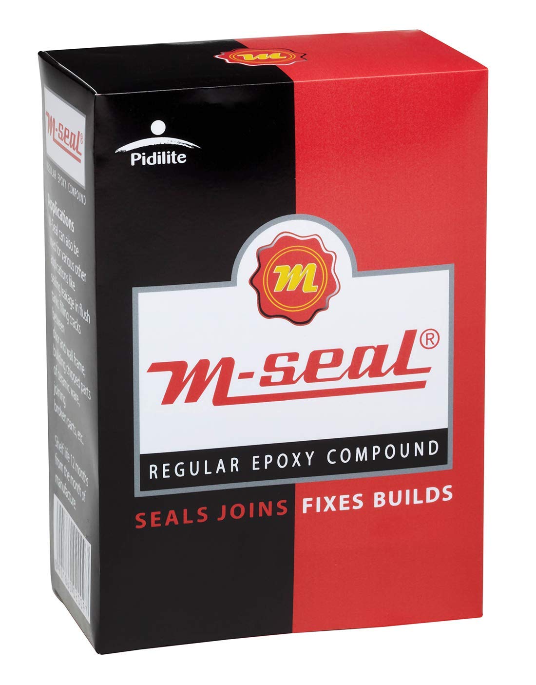 Pidilite M-SEAL Regular Epoxy Compound 1 x 25g - Waterproof, High Strength, Flexible, Quick Curing - Bonds Metal, Glass, Concrete, Ceramic - Clear