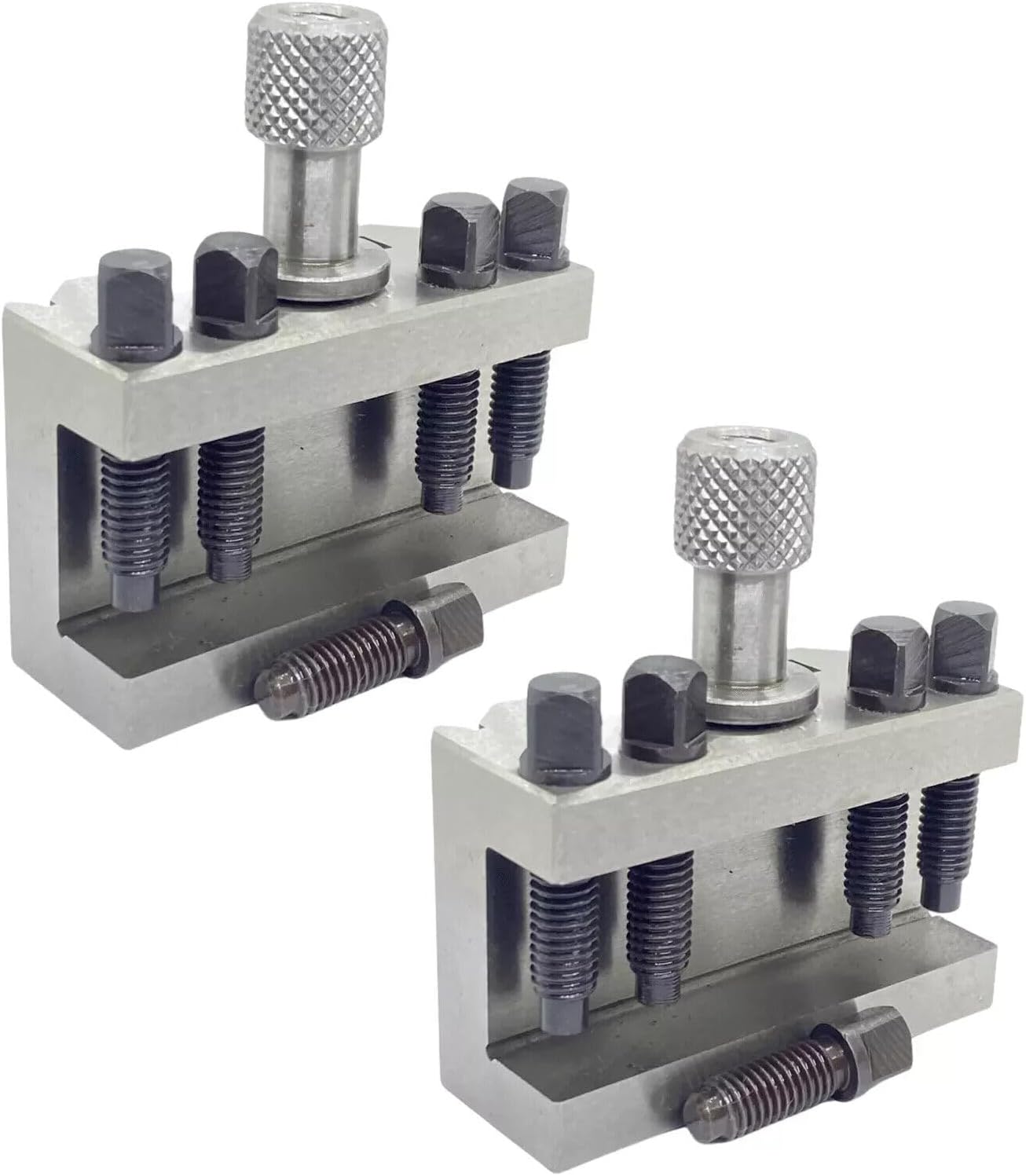 TAURISH Quick Change Toolpost T-63 Standard Holder (2pcs) - Suitable for Boxford, Harrison, Colchester, Chipmasters, Bantams, 24mm Tool Capacity, Hardened