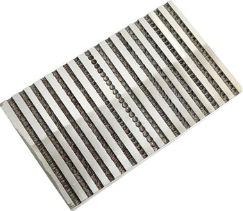 Taurish Wire Impression Die 16 in 1 Pattern - Wire Bangle Die (Design 4), Silver