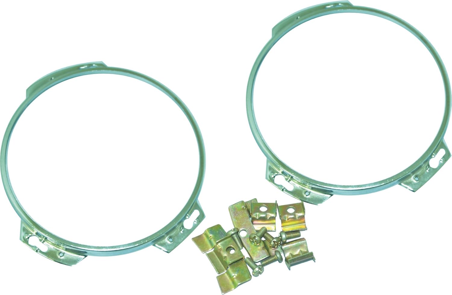 SUZUKI SAMURAI HEADLIGHT HEAD LAMP CHROME BEZEL RING RIM SET PAIR GYPSY