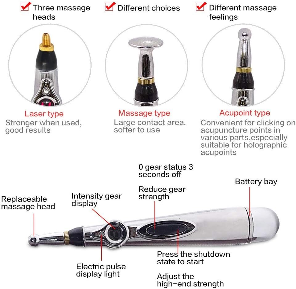 Acupuncture Pen Electric Meridian Energy Body Massager Pain Relief Therapy Instrument
