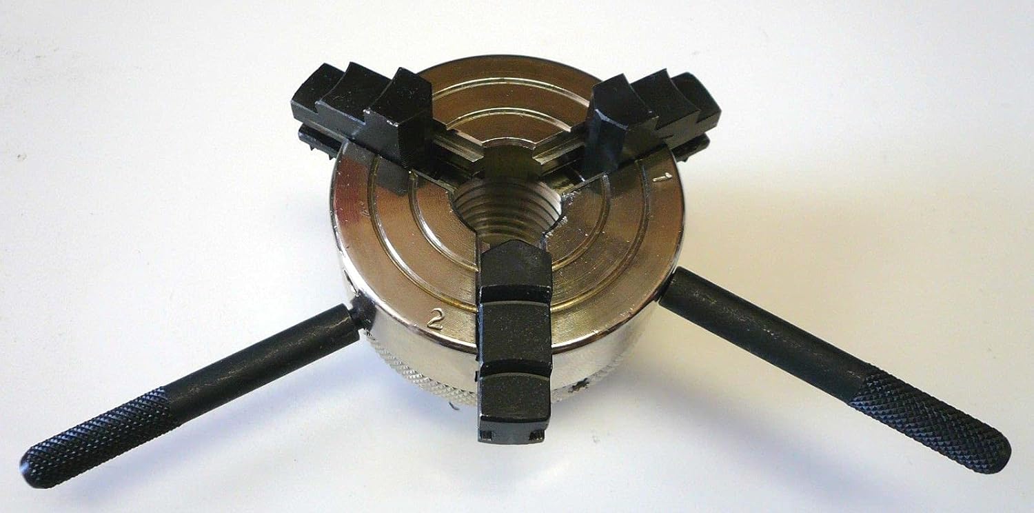 Wood Lathe 3 Jaw x 2" Lathe Mini Chuck Fits 1" x 8 TPI Spindles Reversible Jaws. New