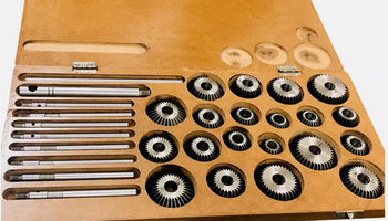 Taurish Valve Seat & Face Cutter Set Of 20 Pcs Carbon Steel Wooden Box