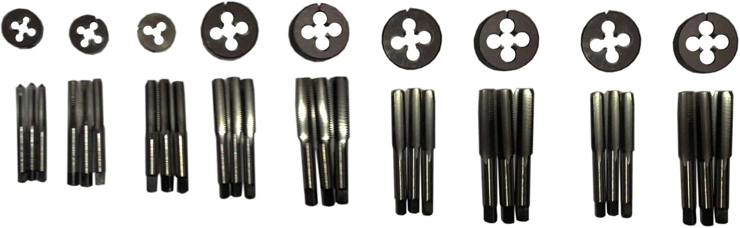 BSB BSCY CEI CYCLE 26 TPI TAP DIE SET 1/4" - 3/4" HARD TO FIND 36 PCS SET - 60 DEGREE ANGLE