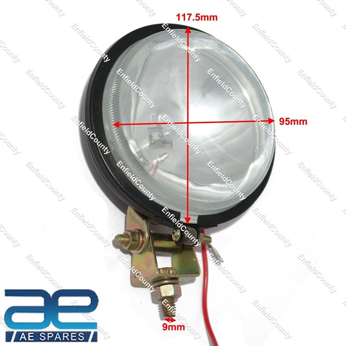 TAURISH Halogen Fog Lamps 5" Steel Body & Glass For s Tractor