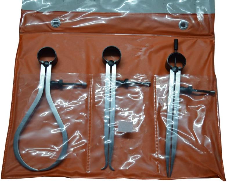 AI New Spring Caliper Square Leg 6" / 150mm - 3 Piece Set Inside Outside Divider - Heavy Duty