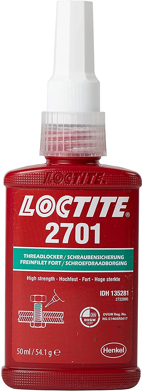 Genuine Henkel Loctite 2701 Maximum Strength - Threadlocking Adhesive - 50 ML