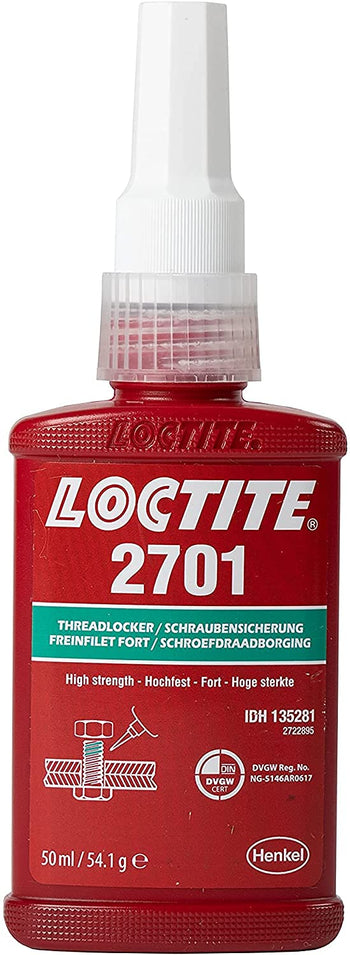 Genuine Henkel Loctite 2701 Maximum Strength - Threadlocking Adhesive - 50 ML