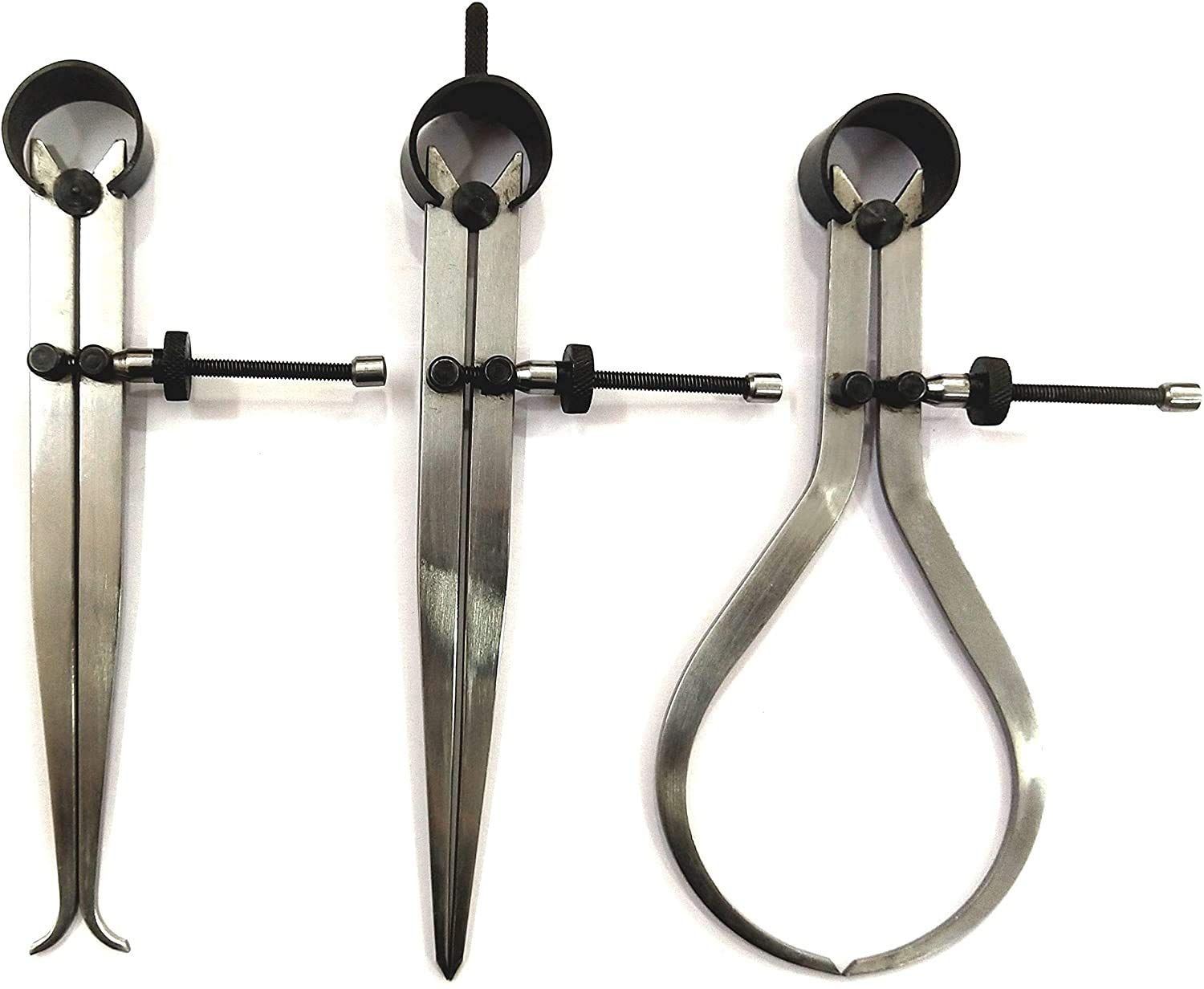 TAURISH QUALITY SPRING CALIPERS- MEASURING ENGINEERING WORKSHOP HAND TOOLSom (6"/ 150 MM- DIVIDER, INSIDE & OUTSIDE CALIPER SET)