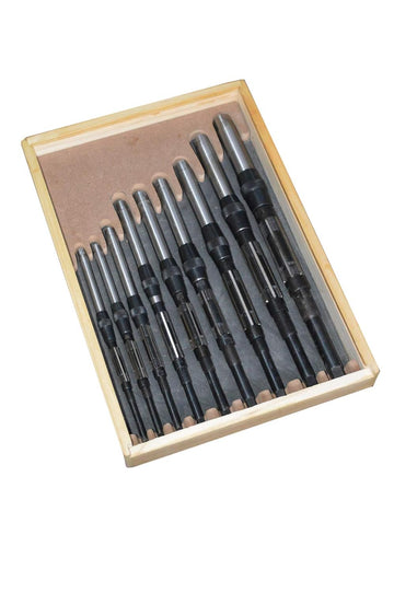 Expanding Adjustable Hand Reamer 9 Piece Set 15/32"- 1.3/16" - H4 - H12 Reamers + Extension Pilot Guide - Boxed Set
