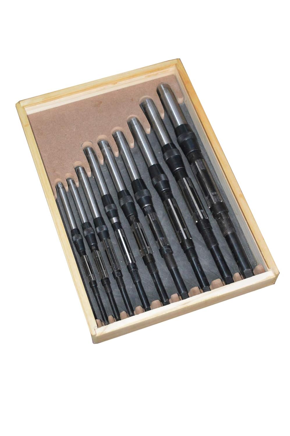 Expanding Adjustable Hand Reamer 9 Piece Set 15/32"- 1.3/16" - H4 - H12 Reamers + Extension Pilot Guide - Boxed Set
