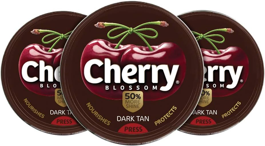 Cherry Blossom Wax Shoe Polish (Dark Tan), 15 gm (Pack of 3)