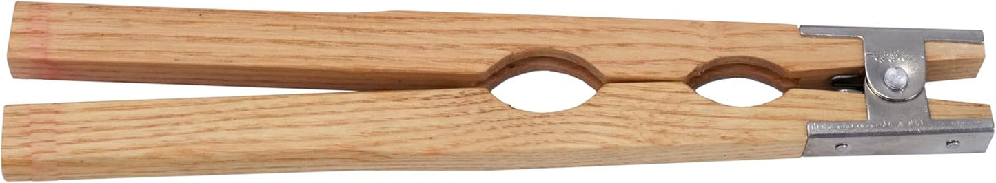 TAURISH Wood Ring Holder Hand Clamp 8-Inch Wooden Grinding Handle for Jewellery Making, Lightweight Tool with Metal Hinged Spring - Professional Quality for Polishing and Grinding Rings