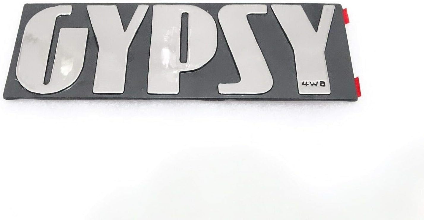 SUZUKI GYPSY PLASTIC CHROME MONOGRAM BADGE EMBLEM