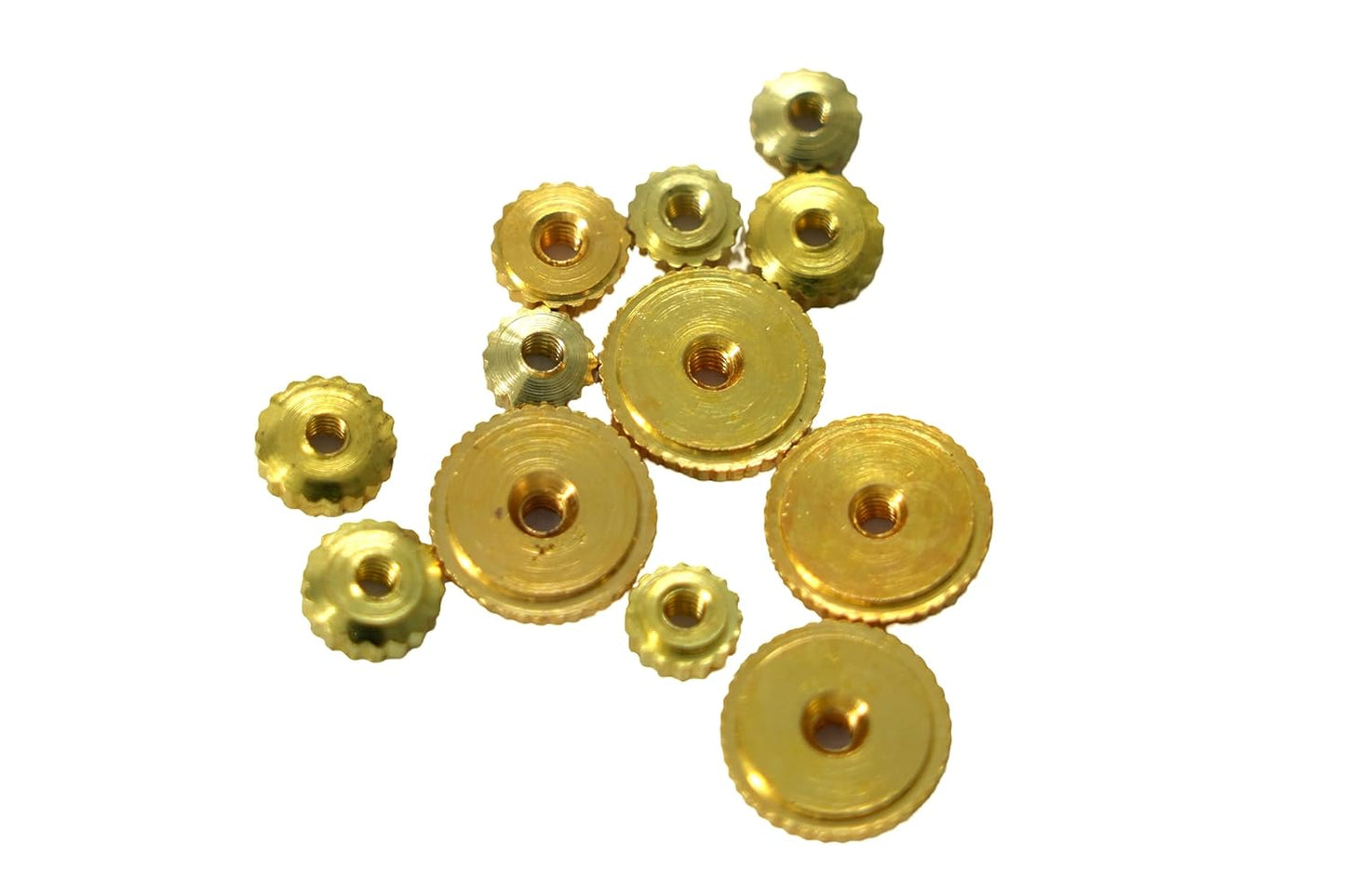 Clock Hand Nut Assortment 12 Pieces Brass Set for Hermle American Grandfather Wall Mantel Clocks Hand Nut Outer Dia-5, 6, 10mm