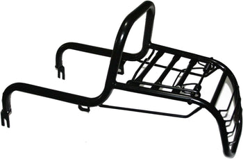 RS Vintage Parts RSV-B00ZFS3HI4-00795 Black Powder Coated Rear Luggage Carrier Unit + Tail LI ght Guard Enfield