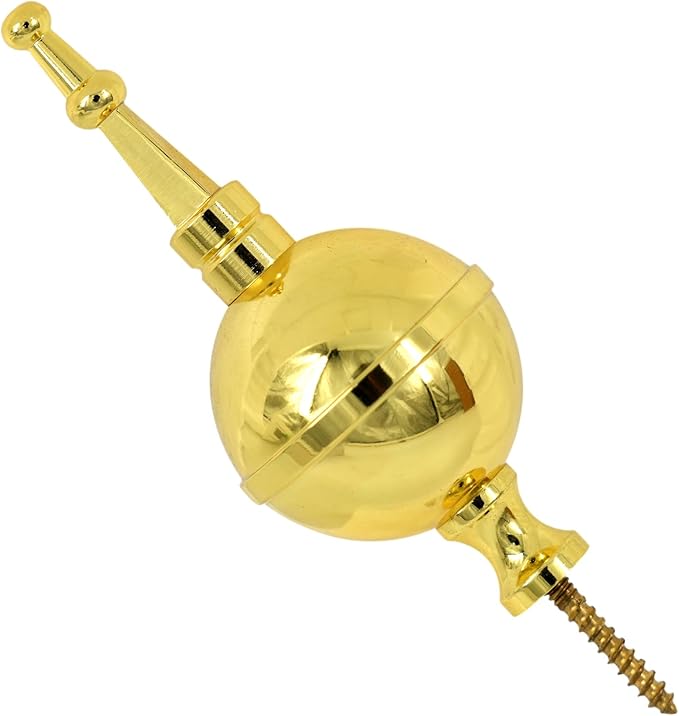 Brass Ball & Spire Finial for Grandfather/Grandmother Longcase Clocks Decorative Clock Tool