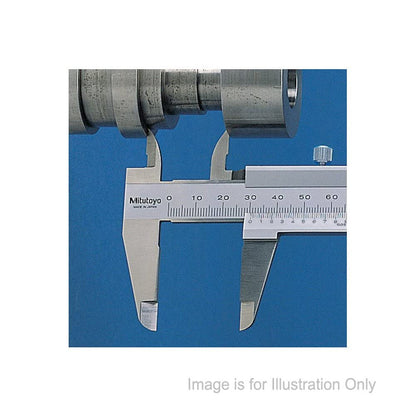 Mitutoyo 531-128 Vernier Calipers, Stainless Steel, for Inside, Outside, Depth and Step Measurements, Inch/Metric, 0"/0mm-6"/150mm Range, +/-0.0011"/0.03mm Accuracy, 0.001"/0.02mm Resolution, 40mm Jaw Depth