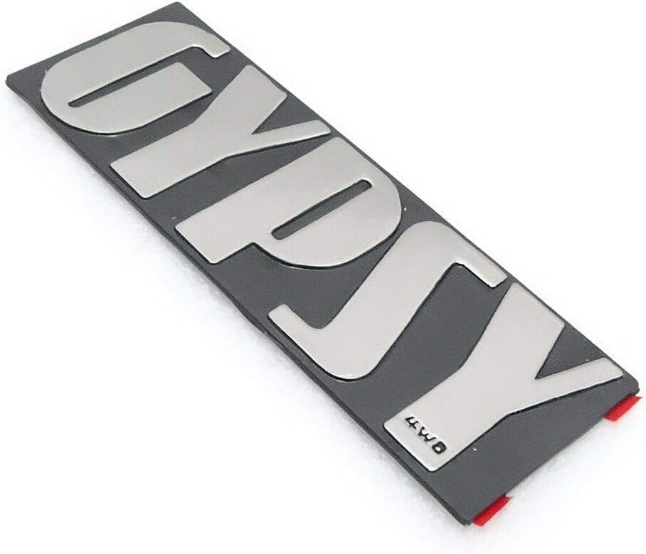 SUZUKI GYPSY PLASTIC CHROME MONOGRAM BADGE EMBLEM