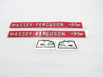 Royal Crusaders Massey Ferguson 35 Tractor Decal Sticker Transfer Set