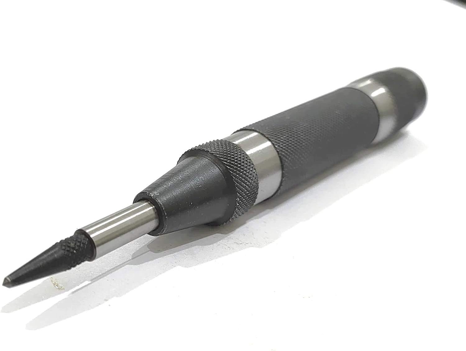 A.D. International Automatic Center Punch with Replaceable Hardened Steel Tip ((Heavy Duty))