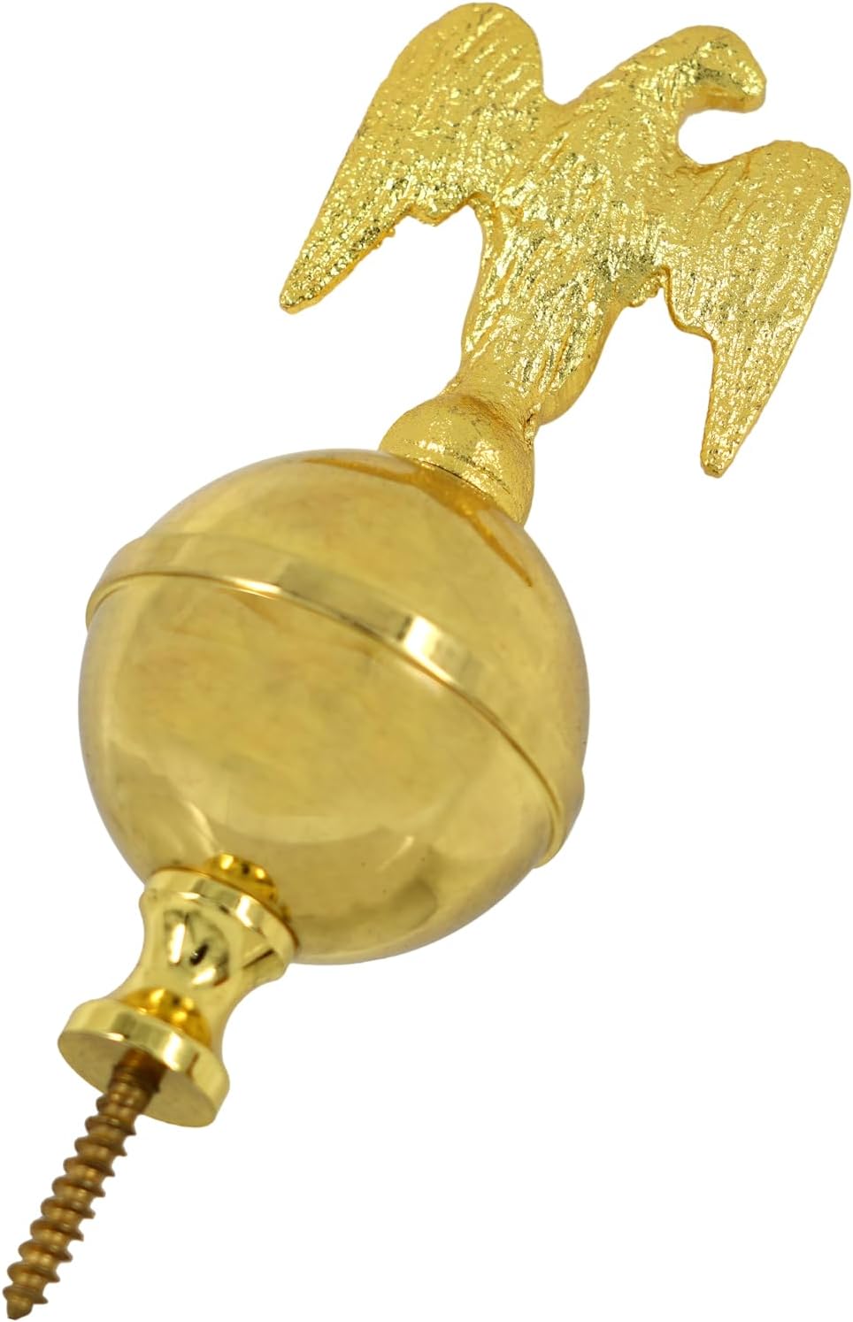 Brass Eagle Ball Clock Finial for Grandfather Longcase & Bracket Clocks, Decorative Clock Accessory