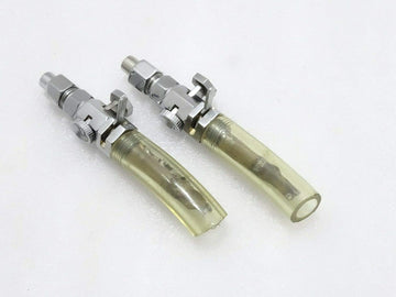Royal Crusaders Triumph Fuel Petrol Gas Tank Brass Chrome Tap Reserve 1/4" X 1/4" Pair
