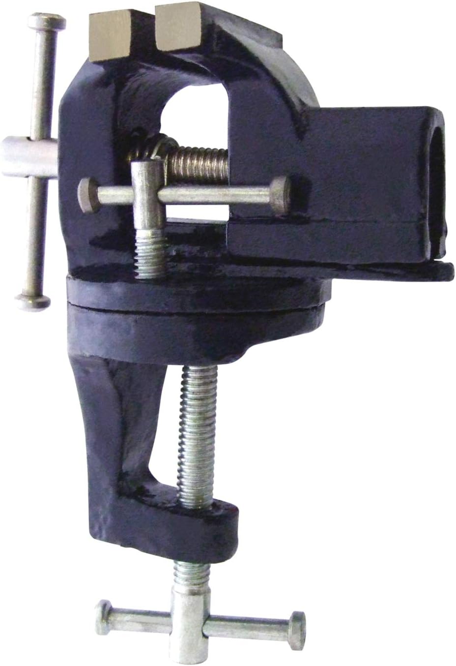 Mini Table and Bench Vise 2" - 50mm Jaw for Small Work, Crafts, Arts, Detailing, Woodworking, Workbench, Soldering, Garage, Hobbies, Finishing, Modeling, Tables, Flat, Angular, and Round Objects