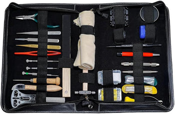 TAURISH Professional Watch Repair Tool Kit Complete Watch Repair Tools for Maintenance, Battery Replacement, Watch Link Adjustment & Back Removal