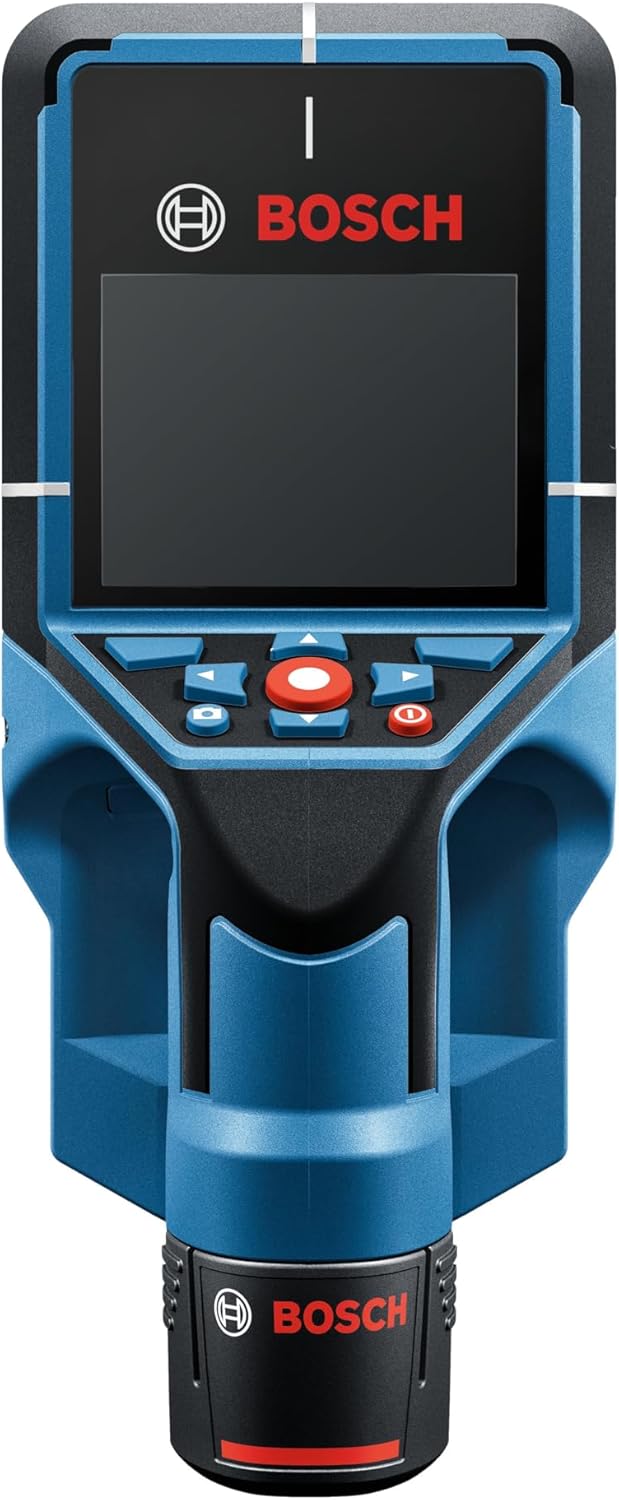 BOSCH D-TECT200C 12V Max Wall and Floor Scanner, Includes 2.0 Ah 12V Max Lithium-Ion Battery & Charger, USB Cable, & Soft Pouch