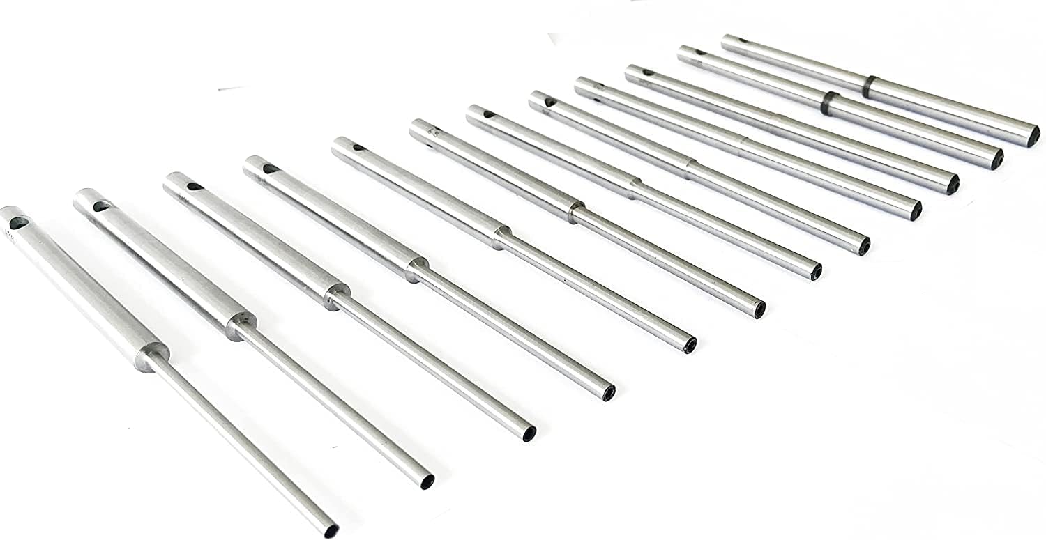 TAURISH 12 Pieces Sioux Valve Seat Grinder Straight Pilots Grinding Stems Hardened (Top 0.385 inches) Sizes From 4mm to 12mm
