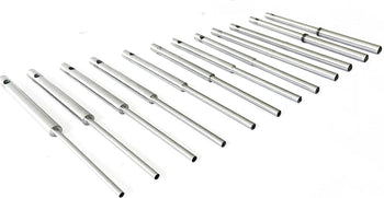 TAURISH 12 Pieces Sioux Valve Seat Grinder Straight Pilots Grinding Stems Hardened (Top 0.385 inches) Sizes From 4mm to 12mm